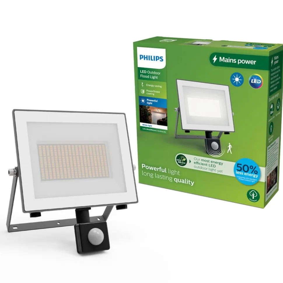 Philips udendørs LED-spot Lois UE Sensor, 24 W, 3.000 K IP65