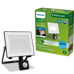 Philips udendørs LED-spot Lois UE Sensor, 14 W, 3.000 K IP65