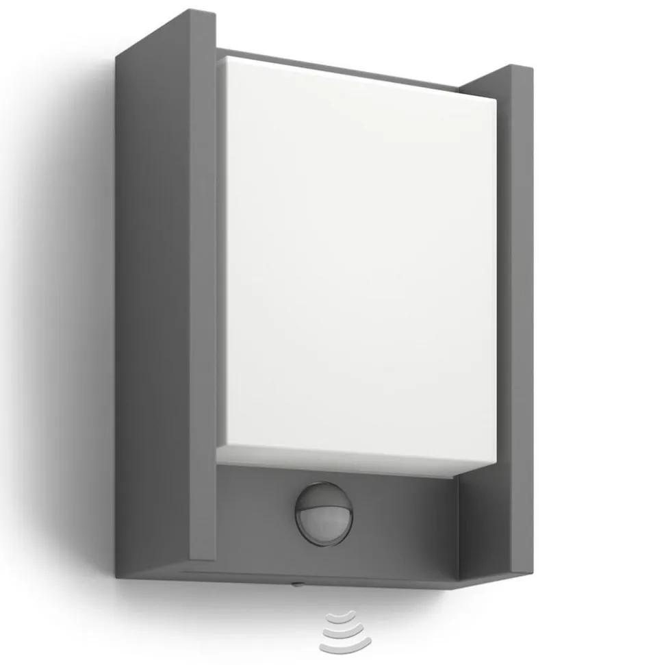Philips udendørs LED-væglampe Arbour Sensor 1 lyskilde. 2.700 K