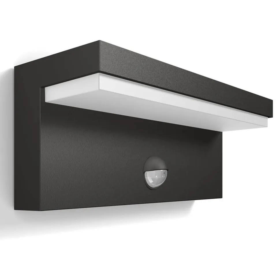 Philips udendørs LED-væglampe Bustan Sensor 2.700 K