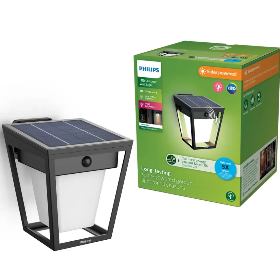 Philips udendørs LED-væglampe Nissa UE, plast, IP44