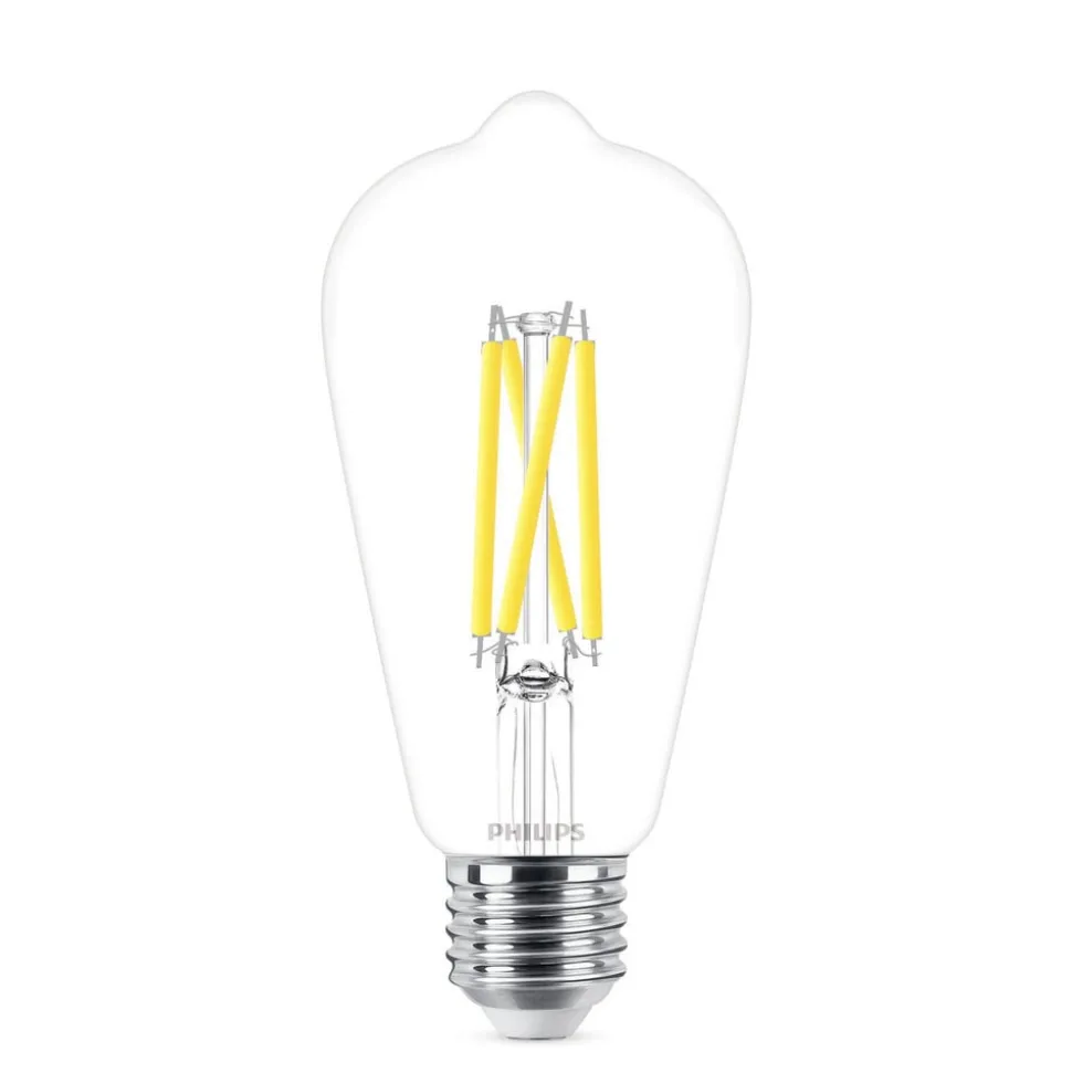 Philips WarmGlow E27 LED-pære rustik 5,9 W klar