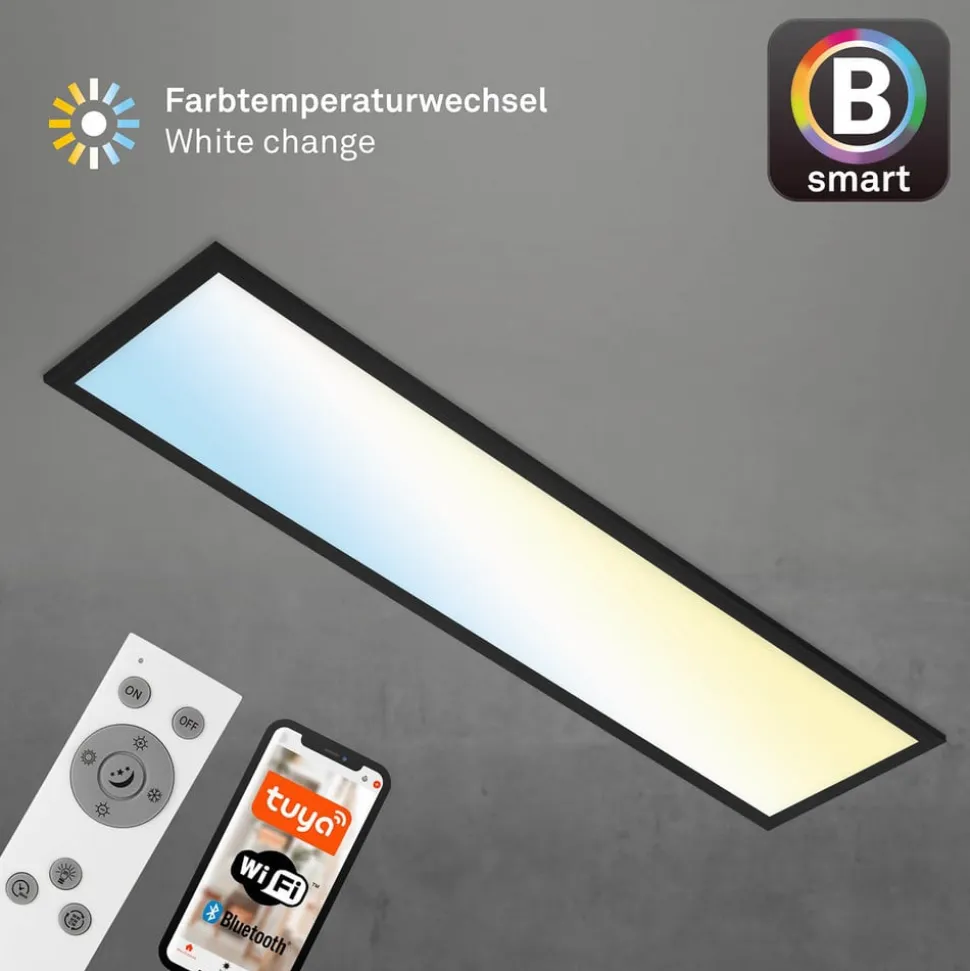 Piatto S WiFi LED-loftlampe Bluetooth CCT fjernb.