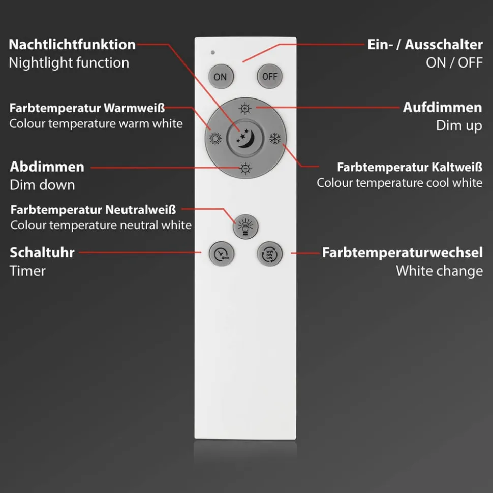 Piatto S WiFi LED-loftlampe Bluetooth CCT fjernb.