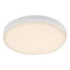 Plat LED-indbygningsspot, hvid, Ø 10 cm, 3.000K