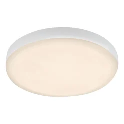 Plat LED-indbygningsspot, hvid, Ø 10 cm, 3.000K