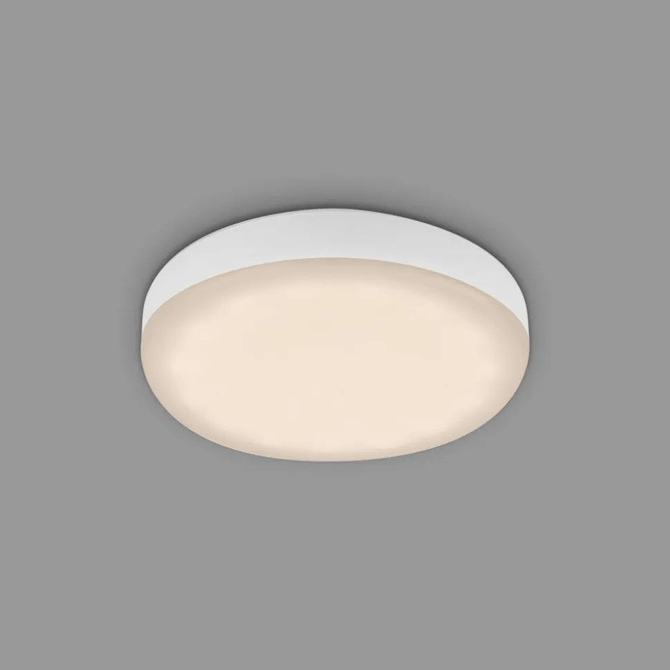 Plat LED-indbygningsspot, hvid, Ø 7,5 cm, 3.000K