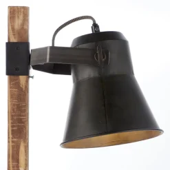 Plow bordlampe, sort/mørkt træ