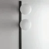 Pluto væglampe, 2 lyskilder, sort/hvid, afbryder