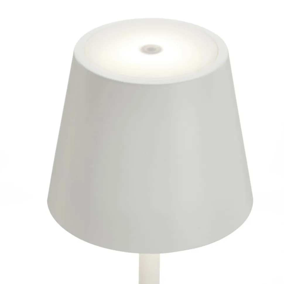 Poldina LED-lampe med jordspyd og batteri, hvid