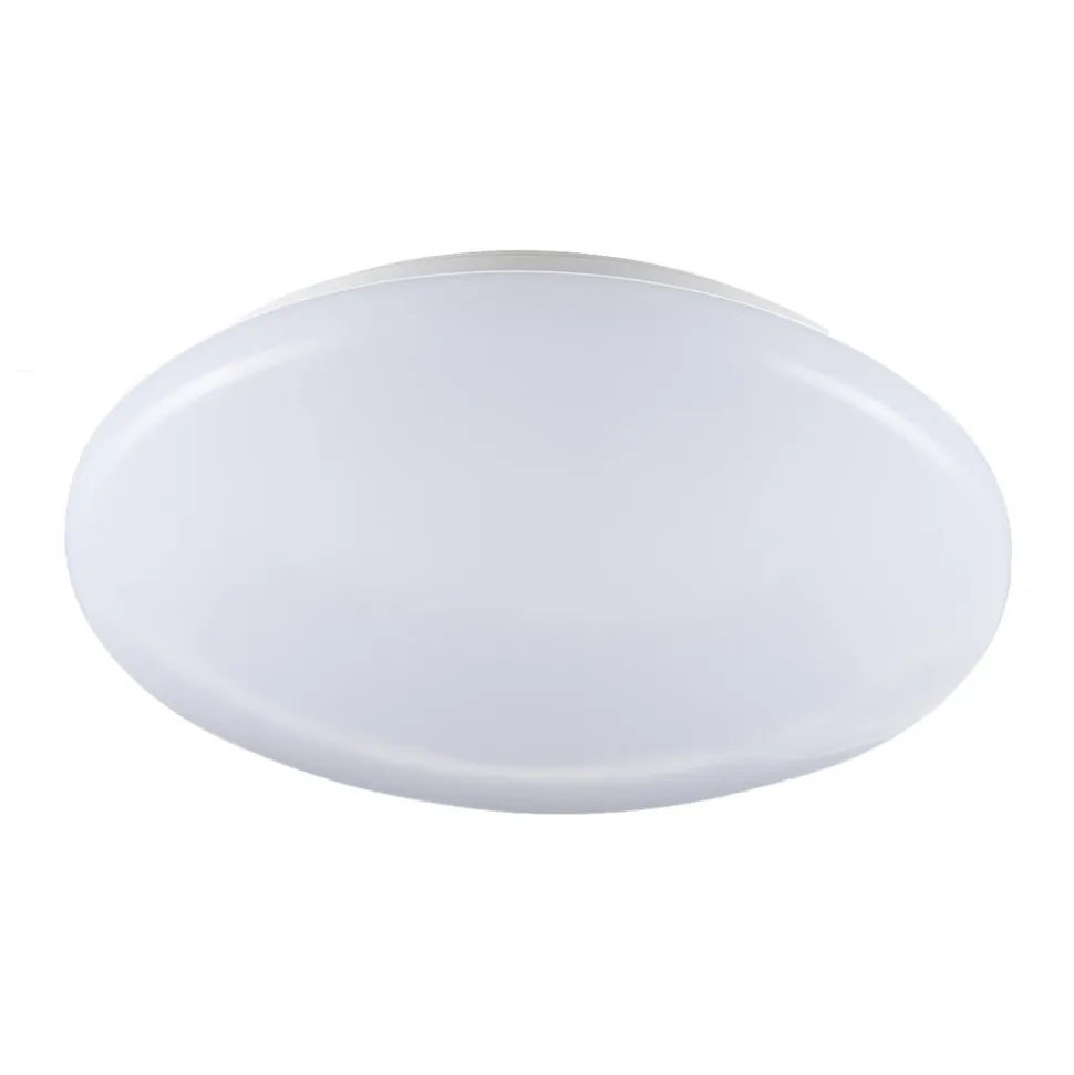 Pollux loftlampe, Ø 27 cm, plast, bevægelsessensor