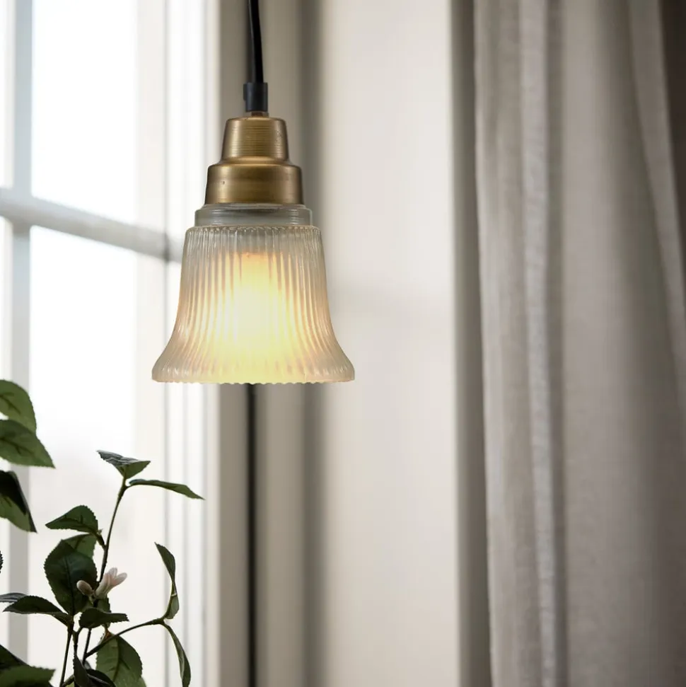 PR Home Emmi hængelampe, antik messingfarve, Ø 12 cm