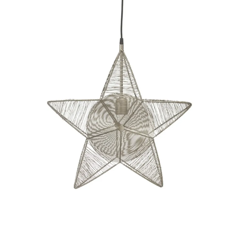 PR Home Rigel dekostjerne af metal Ø 50 cm sølv
