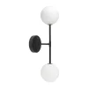 PR Home Sigma D væglampe, sort/opal, 2 lyskilder, 49 cm glas