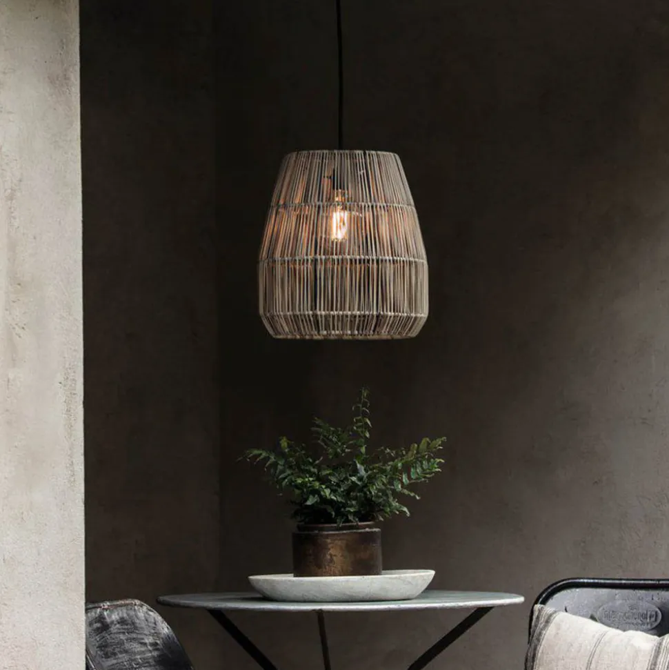 PR Home udendørs hængelampe Saigon, grå, Ø 28 cm, kabel 2,5 m