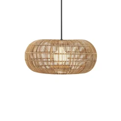 PR Home Zuri udendørs pendel, Ø 51 cm, rattan, stikprop