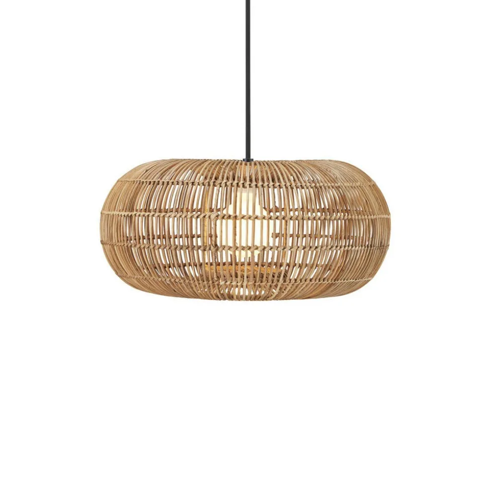 PR Home Zuri udendørs pendel, Ø 51 cm, rattan, stikprop