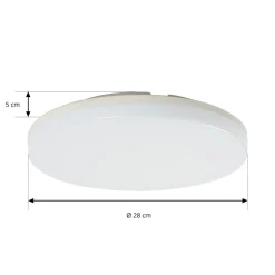 Prios Artin LED-loftlampe, sensor, rund, 28 cm