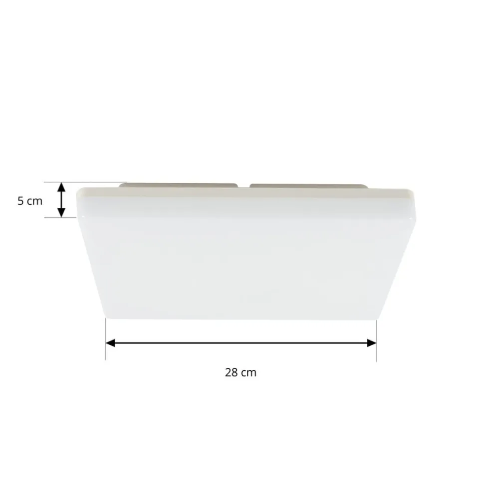 Prios Artin LED-loftlampe, sensor, kantet, 28 cm