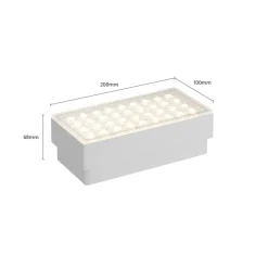 Prios Ewgenie LED-nedgravningslampe, 20 x 10 cm