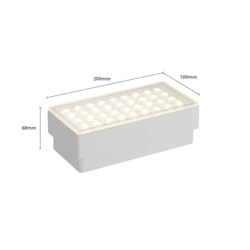 Prios Ewgenie LED-nedgravningslampe, 20 x 10 cm