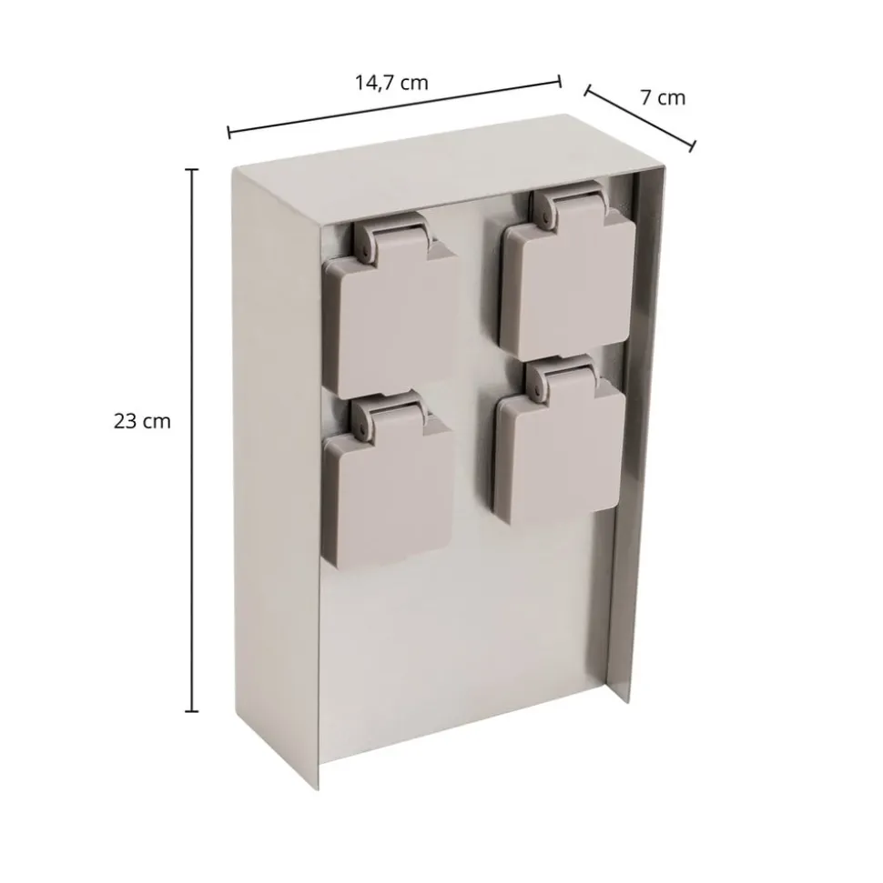 Prios Foranda energisøjle, 4 stk., stål, 23 cm