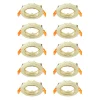 Prios forsænket loftlampe Fibur, guld, zink, Ø 8,2 cm, 10 stk