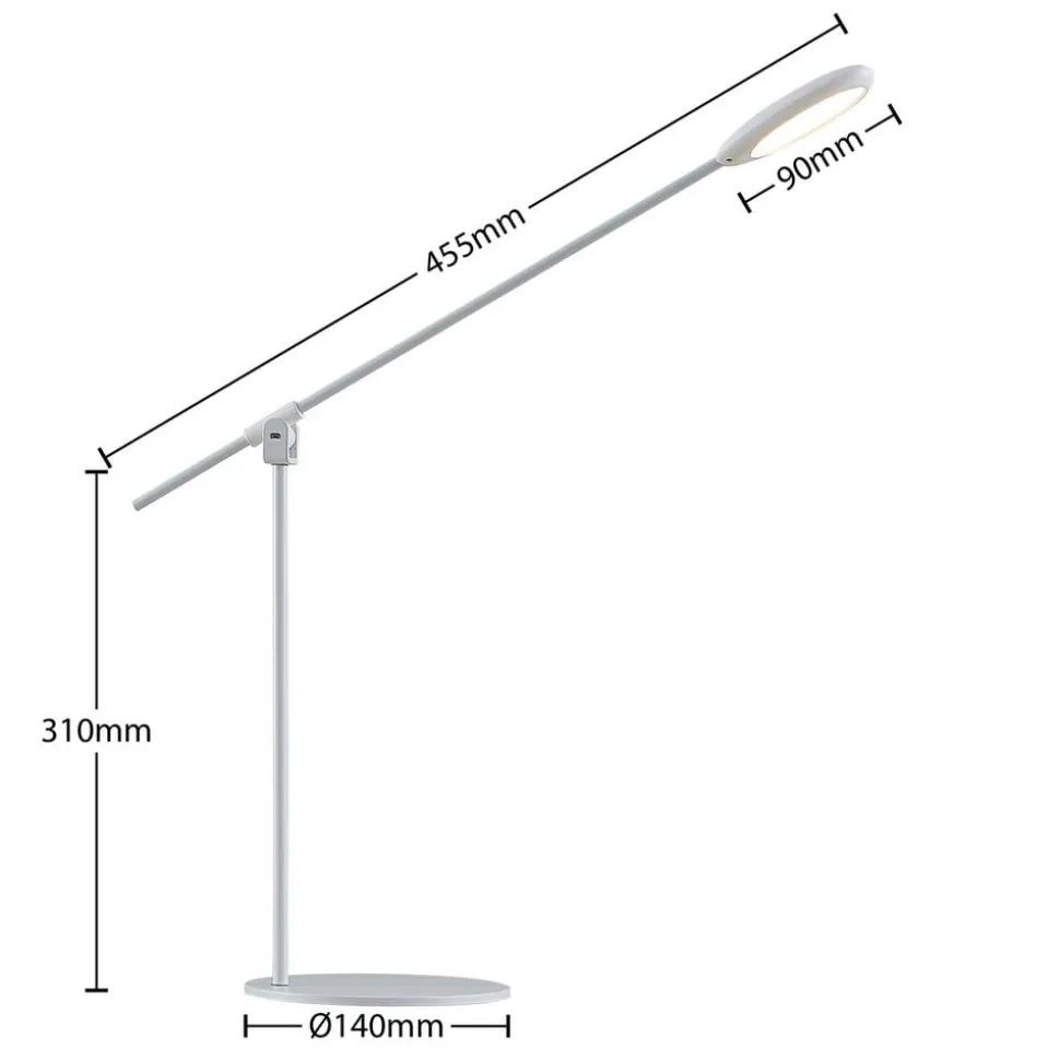 Prios Ihario CCT LED-bordlampe, kan dæmpes, hvid