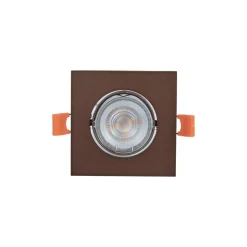 Prios indbygningslampe Fibur, bronze mat, 9 cm, GU10