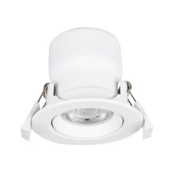Prios LED indbygningslampe Shima, hvid, 7W, 3000K, 10stk, dæmpbar