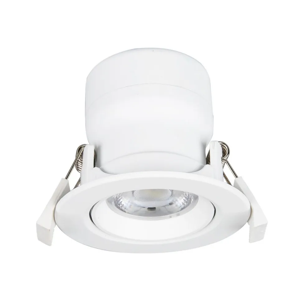 Prios LED indbygningslampe Shima, hvid, 7W, 3000K, 10stk, dæmpbar