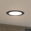 Prios LED indbygningsspot Rida, sort, 14,5 cm, 12 W, CCT