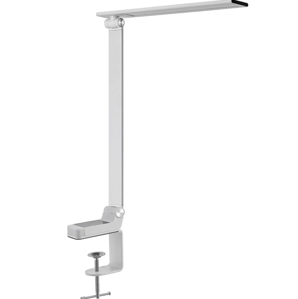 Prios LED-bordlampe Tamarin, højde 40 cm, hvid, dæmpbar