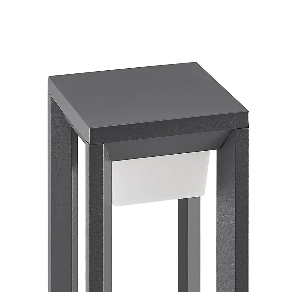 Prios LED-gadelampe Gamion, 90 cm, antracit, metal, IP54