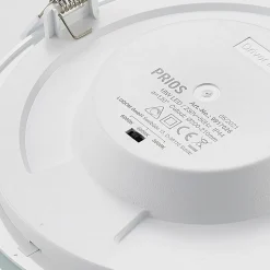 Prios LED-indbygningslampe Cadance, hvid, 22 cm, sæt med 3, CCT