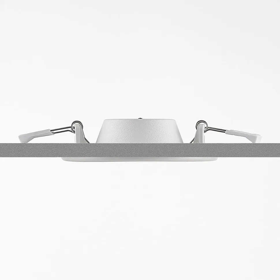 Prios LED-indbygningslampe Cadance, hvid, 12 cm, sæt med 10, CCT