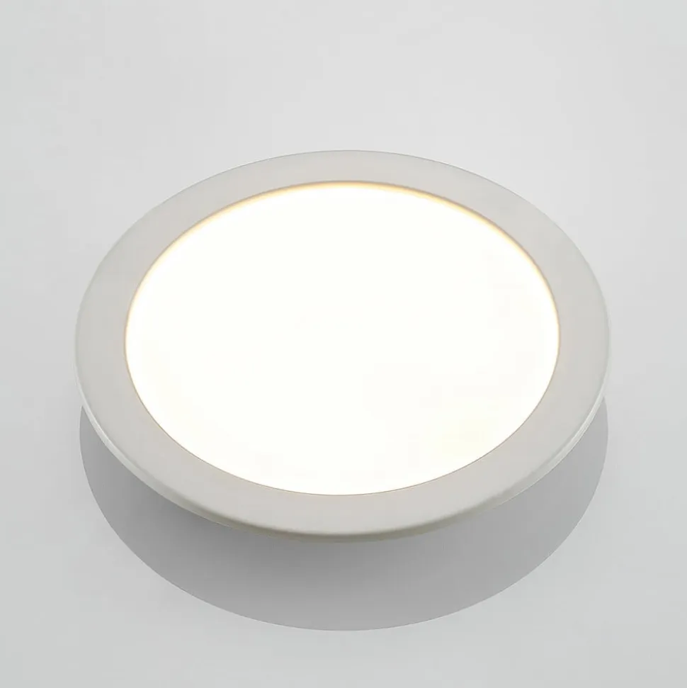 Prios LED-indbygningslampe Cadance, hvid, 24 cm, sæt med 3, CCT