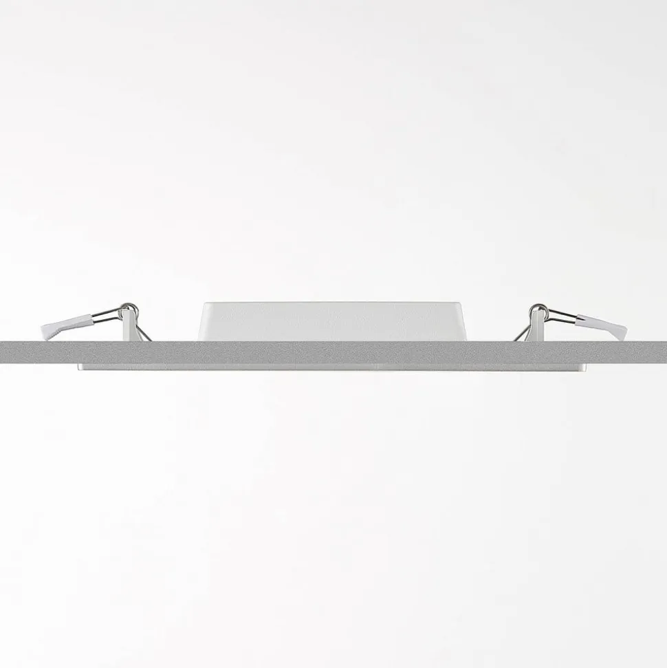 Prios LED-indbygningslampe Helina, sølv, 22 cm, 18 W, dæmpbar