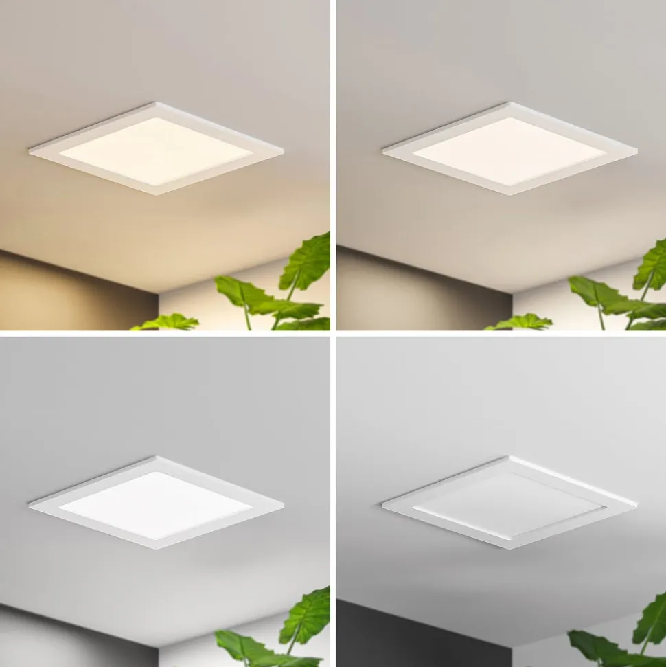 Prios LED-indbygningslampe Helina, hvid, 22 cm, 24 W, dæmpbar