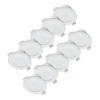 Prios LED-indbygningslampe Rida, sæt med 10, hvid, 15 cm, CCT, IP44