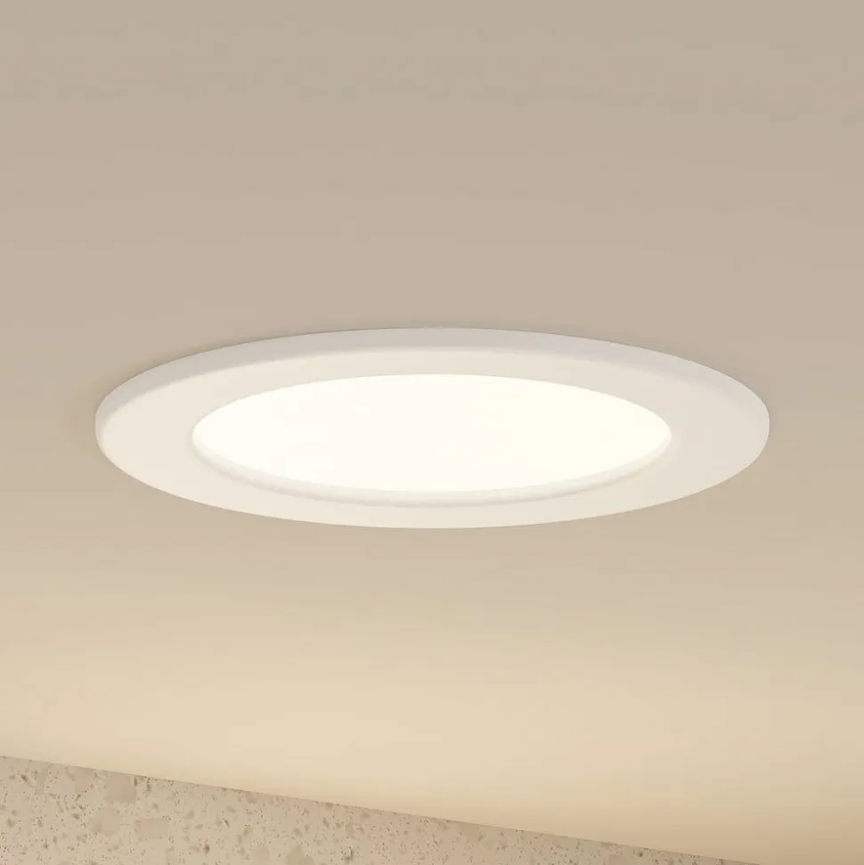 Prios LED-indbygningslampe Cadance, hvid, 17 cm, sæt med 3, CCT