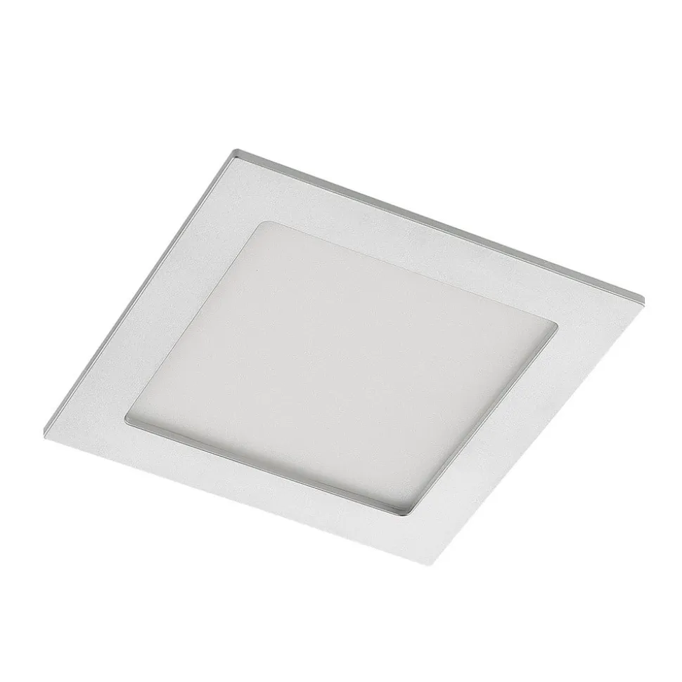 Prios LED-indbygningslampe Helina, sølv, 16,5 cm, dæmpbar