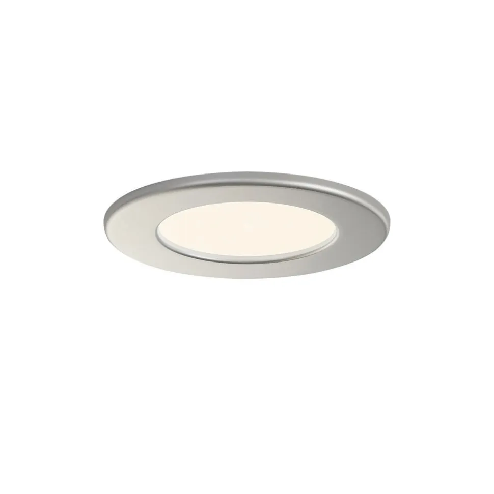 Prios LED-indbygningslampe Cadance, sølv, 12 cm, sæt med 10, CCT