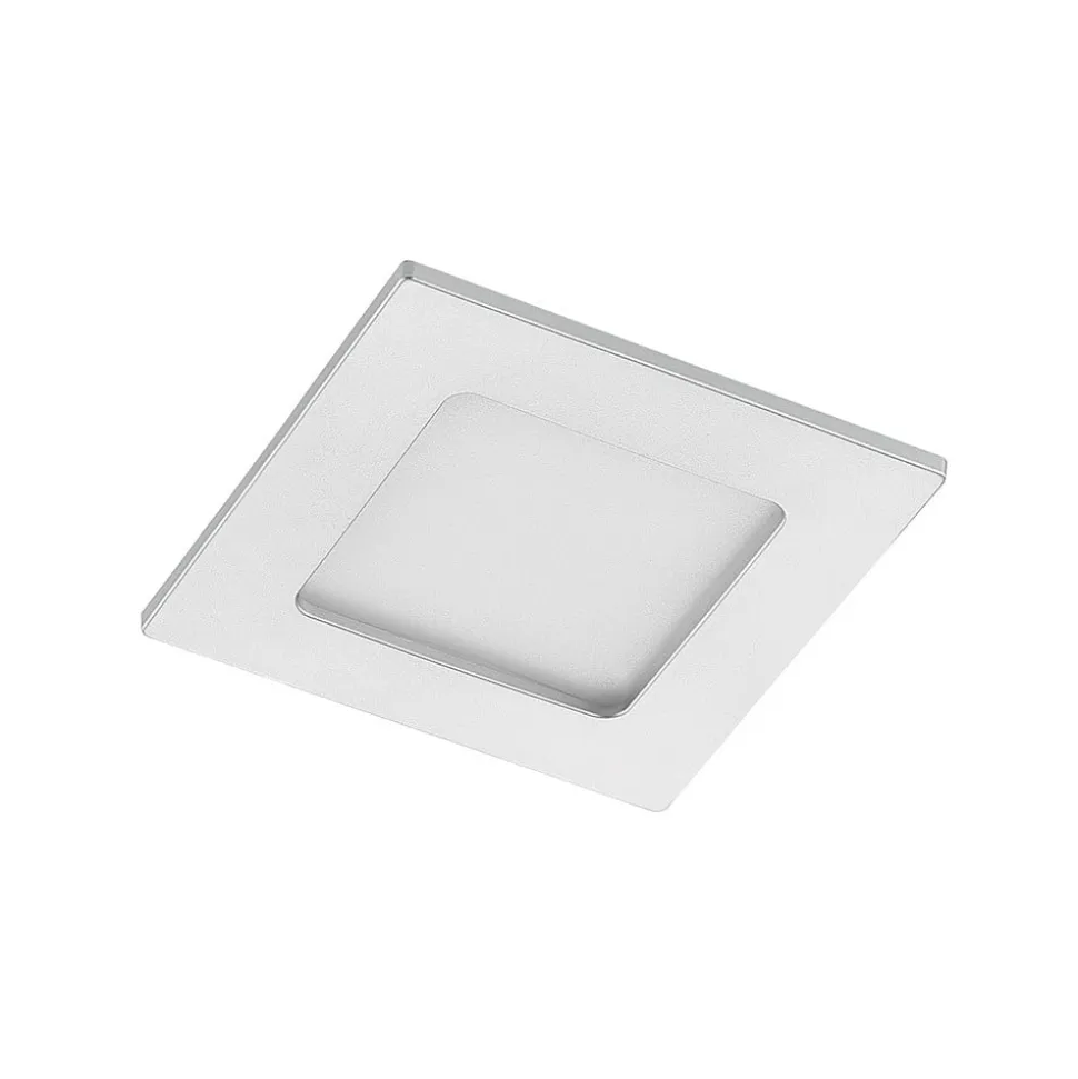 Prios LED-indbygningslampe Helina, sølv, 11,5 cm, dæmpbar