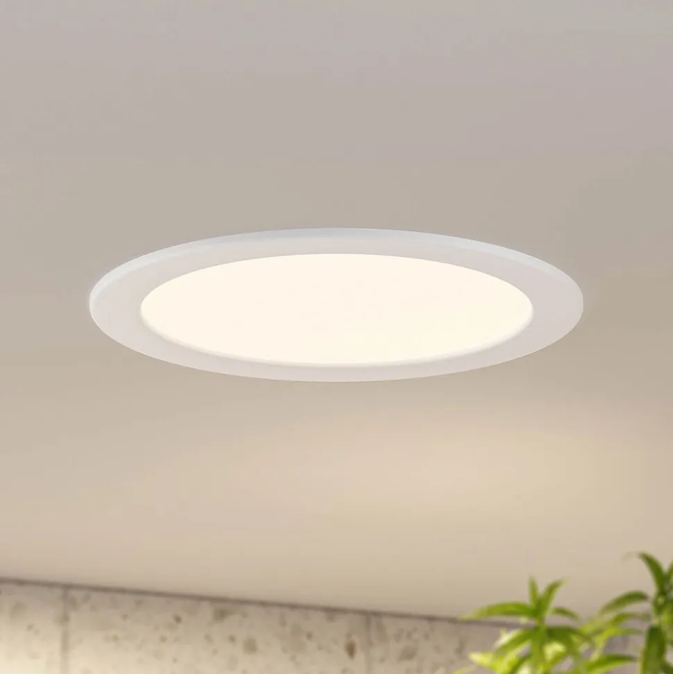 Prios LED-indbygningslampe Cadance, hvid, 24 cm, CCT, IP44