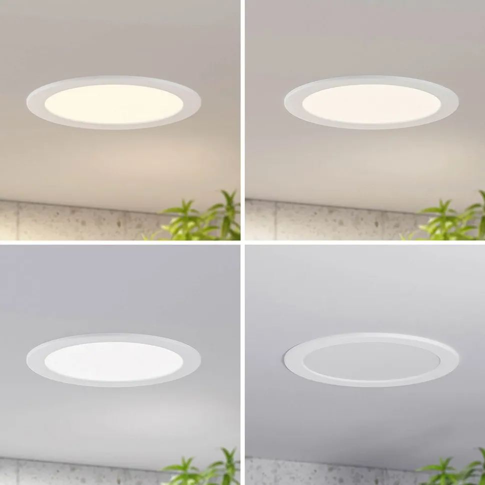 Prios LED-indbygningslampe Cadance, hvid, 24 cm, CCT, IP44