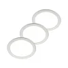 Prios LED-indbygningslampe Cadance, sølv, 24 cm, sæt med 3, CCT