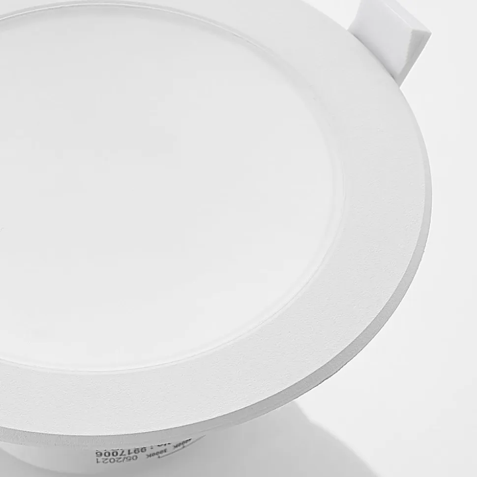 Prios LED-indbygningsspot Rida, hvid. Ø 15 cm, CCT, IP44