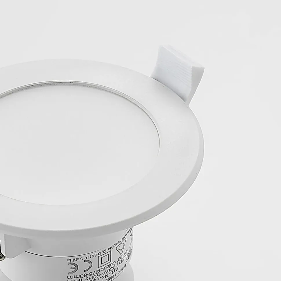 Prios LED-indbygningsspot Rida, hvid. Ø 10 cm, CCT, IP44