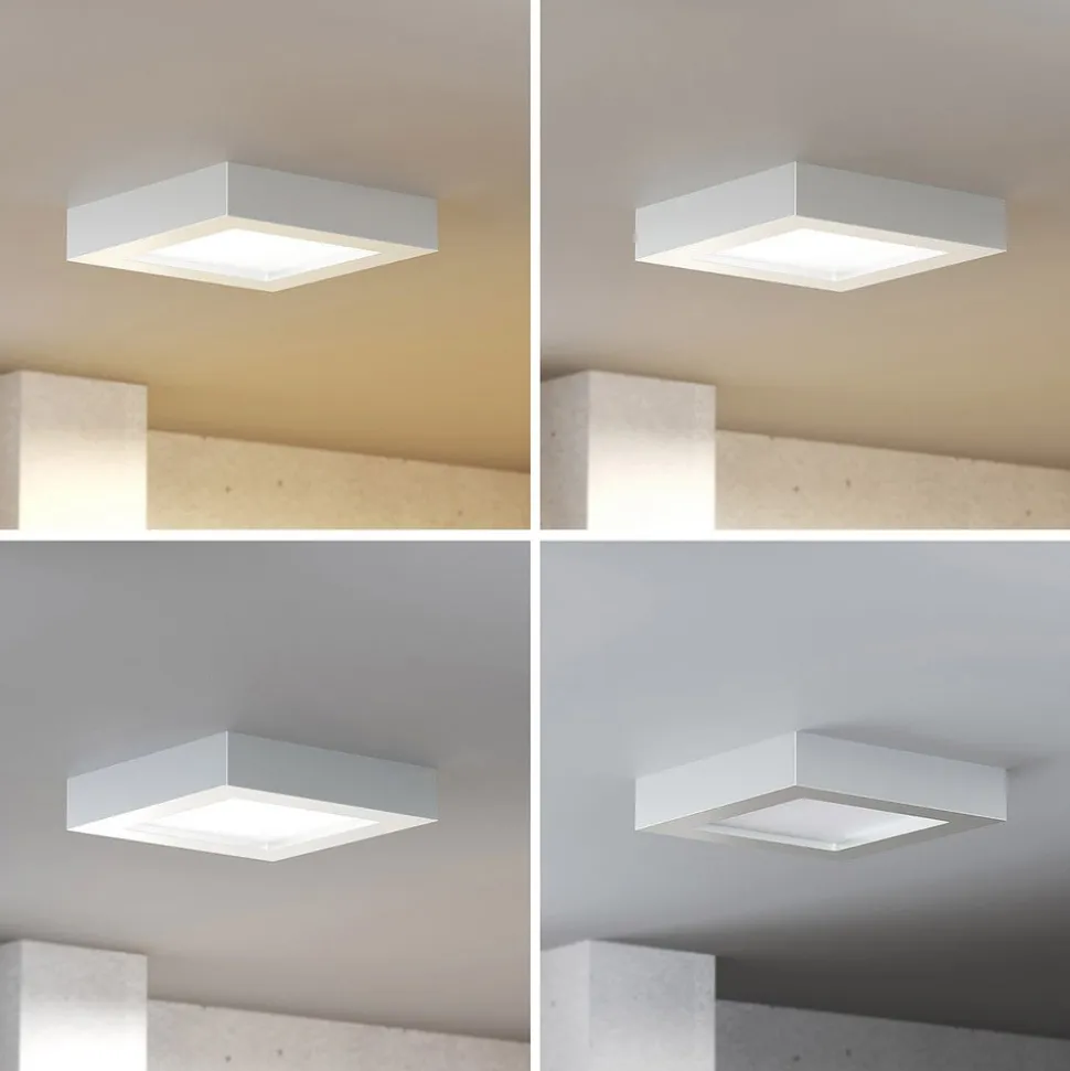 Prios LED-loftlampe Alette, hvid, 17,2 cm, dæmpbar